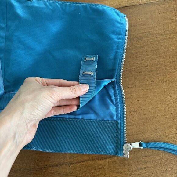 Marc By Marc Jacobs Blue Silk Crop Bustier Corset Top Sz 10 Sweetheart Pleated - Picture 8 of 12